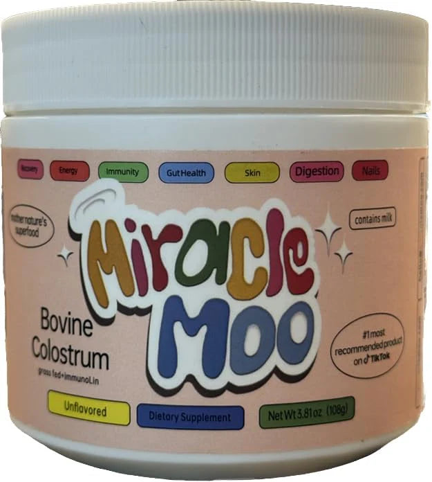 Miracle Moo Colostrum – Gut, Hair & Immune Support (60 Servings, Unflavored)