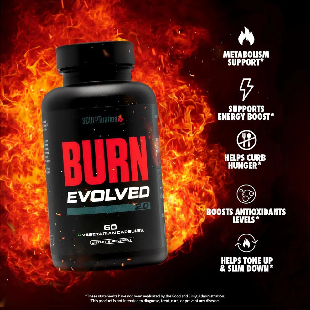Sculpt Nation Burn – Thermogenic Fat Burner for Men & Women (60 Veggie Pills)