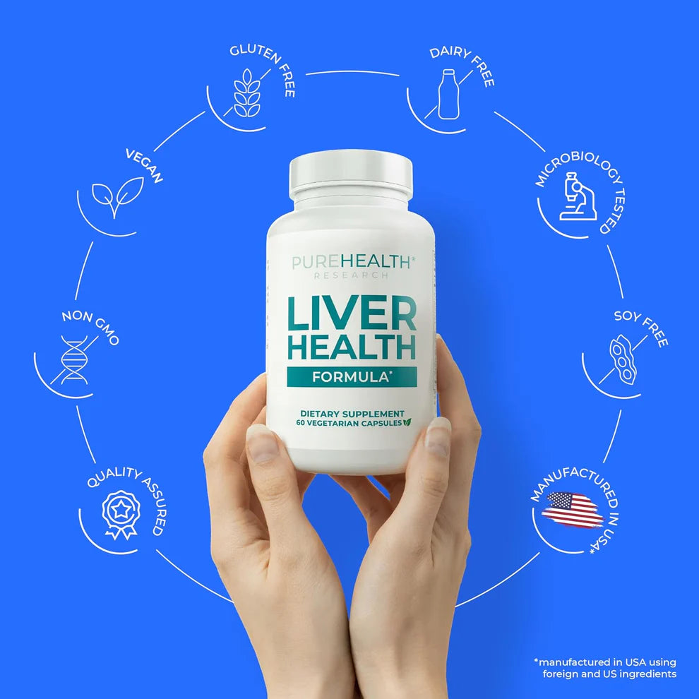 PureHealth Research Liver Health – Detox & Repair with 11 Natural Nutrients (60 Capsules)