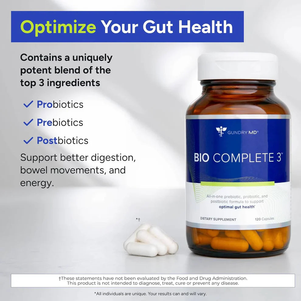 Gundry MD Bio Complete 3 Gut Health & Digestion Support 30 Capsules