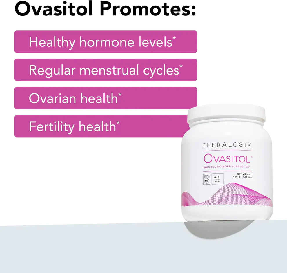 Theralogix Ovasitol Inositol Powder – 90-Day Supply (400g) | Myo & D-Chiro Inositol for Hormone & Ovarian Support