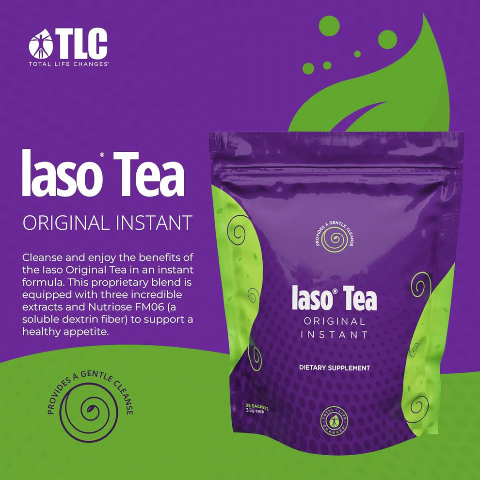 Iaso Instant Detox Tea (Original) – Gentle Cleansing & Refreshing Blend, 25 Sachets