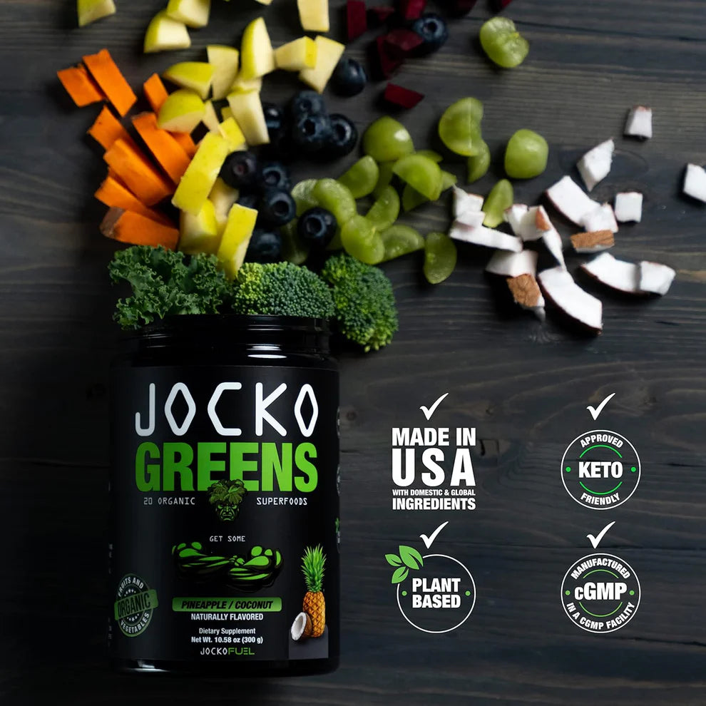 Jocko Fuel Daily Greens – Organic Superfood Powder for Gut & Immune Support (30 Servings)