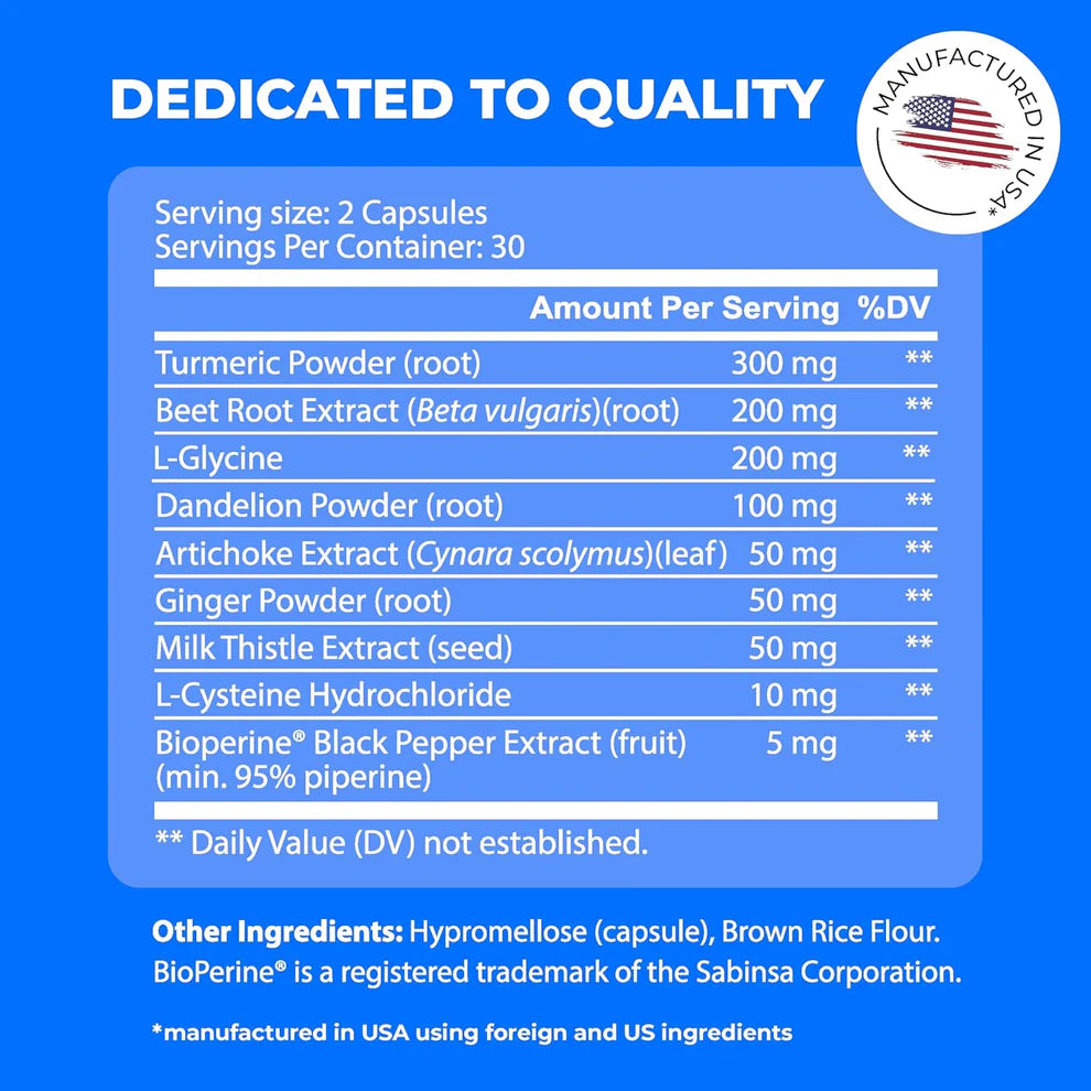 PureHealth Research Liver Health – Detox & Repair with 11 Natural Nutrients (60 Capsules)