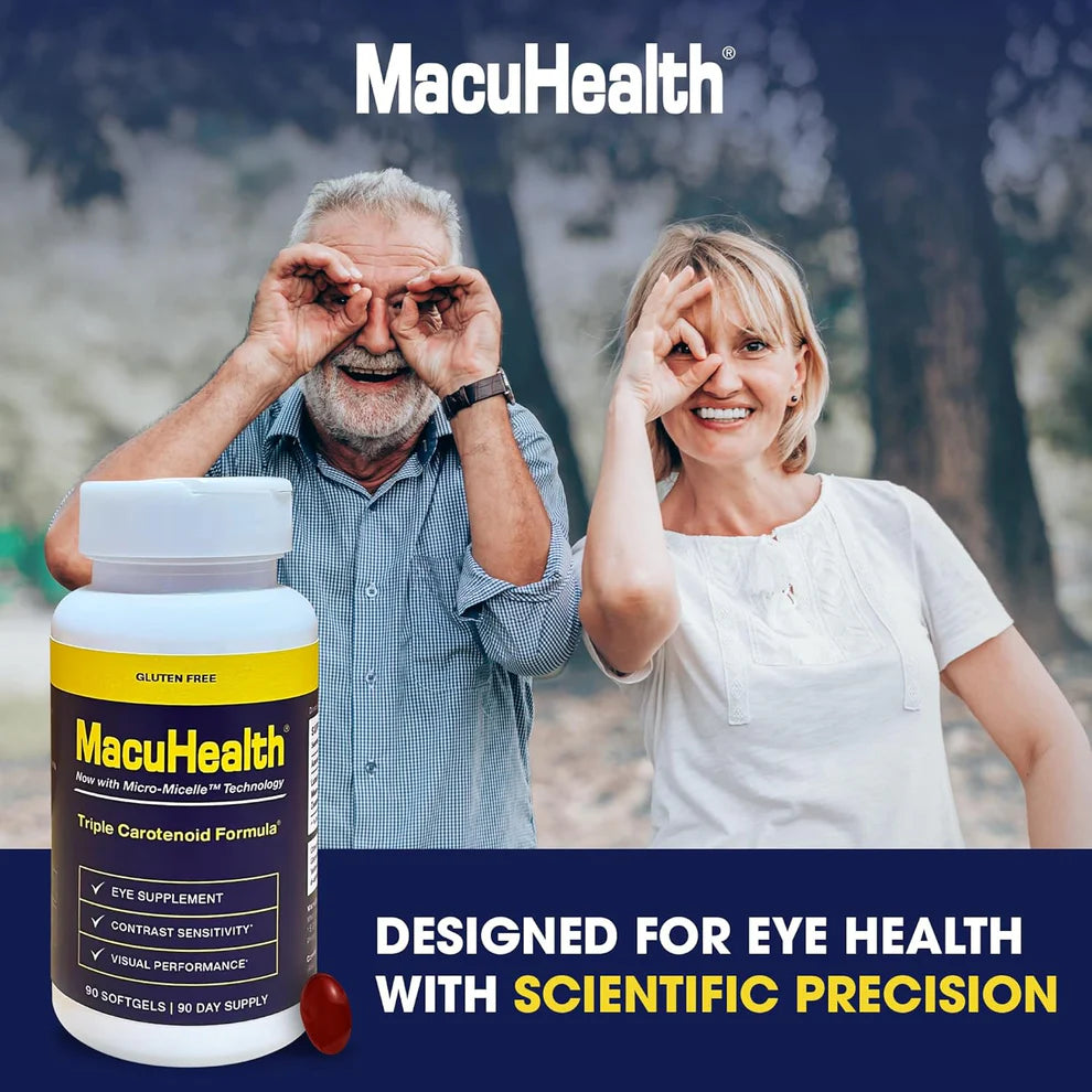 MacuHealth Triple Carotenoid Formula – Eye Vitamins for Adults (90 Softgels, 3-Month Supply)