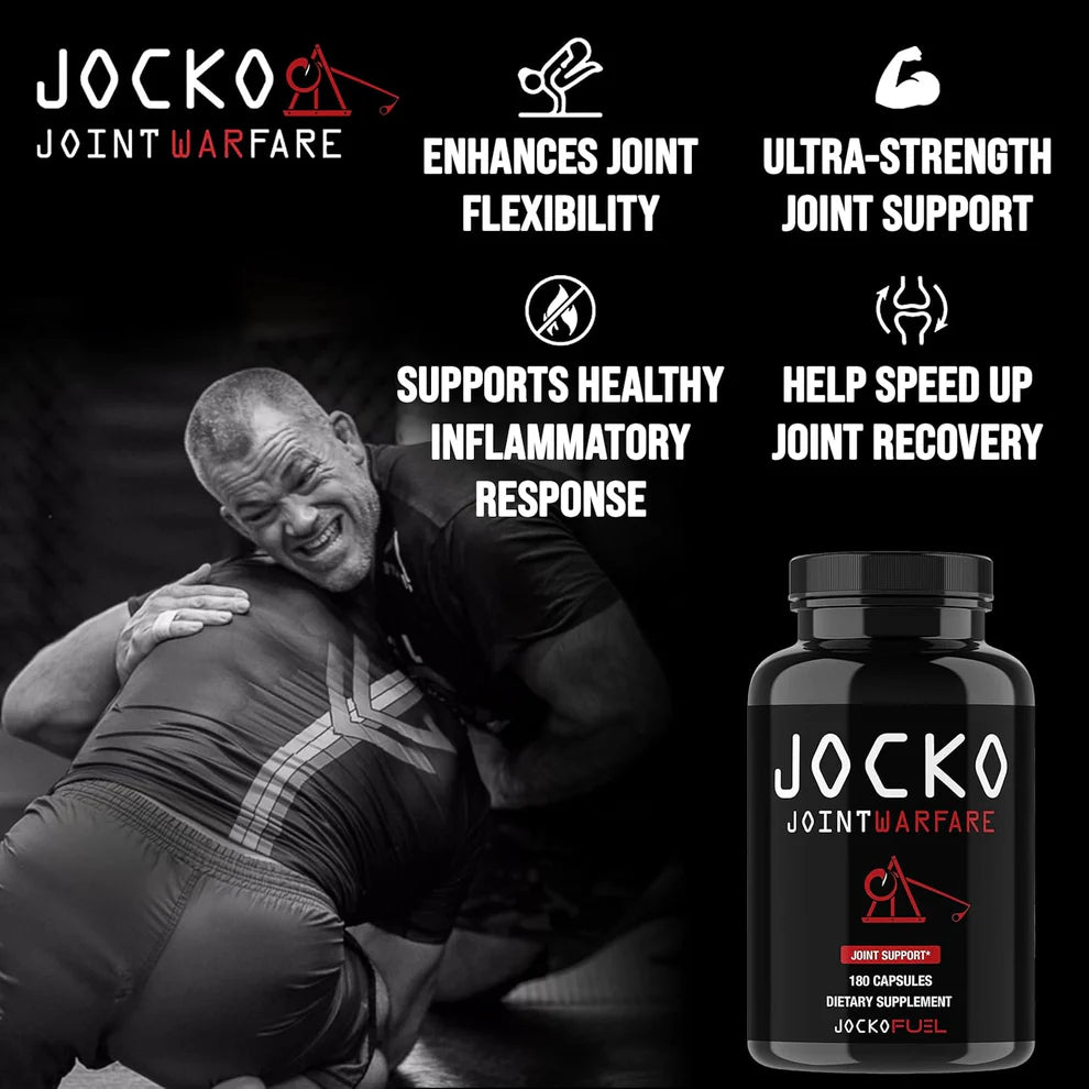Jocko Fuel Joint Support – 180 Capsules | Glucosamine, MSM, Turmeric & Boswellia for Joint Health & Flexibility