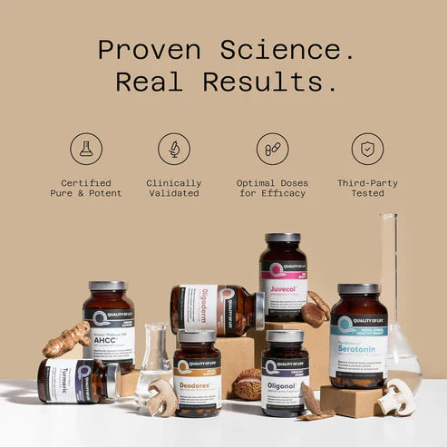 Quality of Life Premium Kinoko Platinum AHCC Herbal Supplement 60 Vegicaps