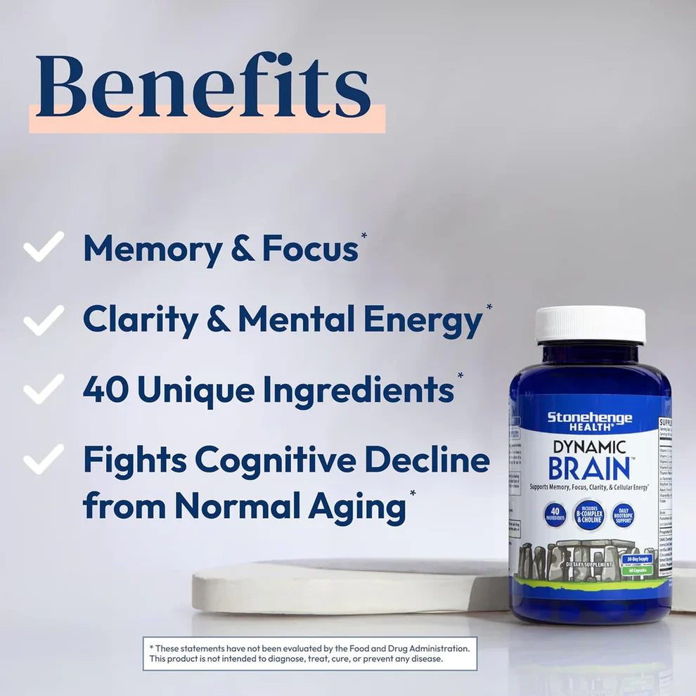 Dynamic Brain Stonehenge Health Supplement - 60 Capsules