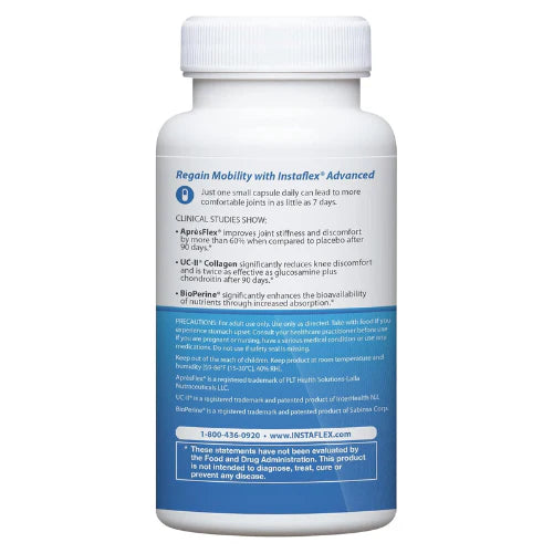 Instaflex Advanced Joint Support Supplement – Turmeric, Boswellia & UC-II Collagen (30 Capsules)
