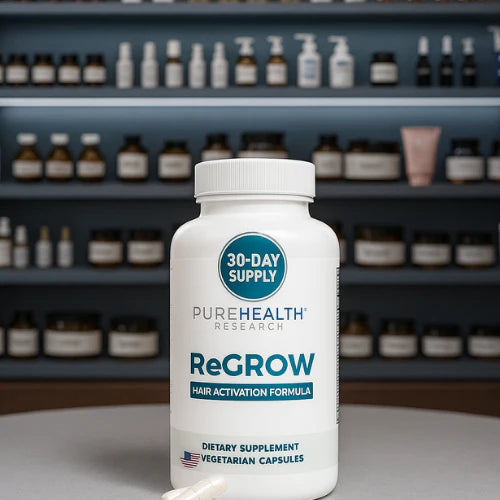 PureHealth Research ReGrow – Hair Supplement with Saw Palmetto (120 Capsules)