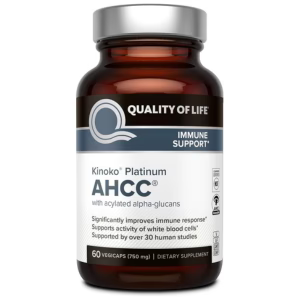Quality of Life Premium Kinoko Platinum AHCC Herbal Supplement 60 Vegicaps