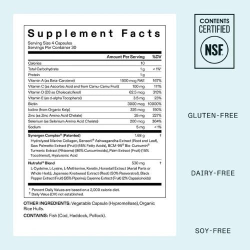 Nutrafol Women’s Hair Growth Supplement – Clinically Proven | Thicker, Stronger Hair | 120 Capsules