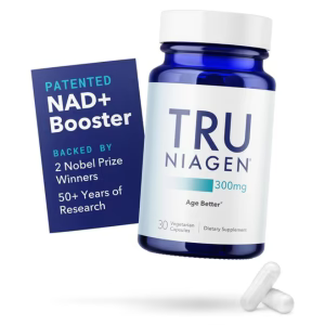 TRU NIAGEN Patented NAD Supplement for Anti Aging and Cell Regeneration, 300mg Niagen, 30 Servings