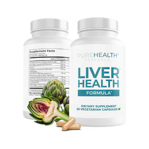 PureHealth Research Liver Health – Detox & Repair with 11 Natural Nutrients (60 Capsules)