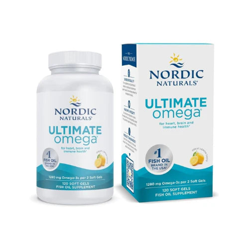 Nordic Naturals Ultimate Omega – Lemon Flavor High-Potency Fish Oil (120 Soft Gels)