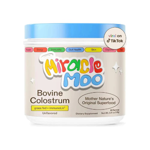 Miracle Moo Colostrum – Gut, Hair & Immune Support (60 Servings, Unflavored)