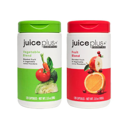 Juice Plus+ Fruit & Veggie Blend – 20 Fruits & Vegetables with Plant Nutrients (2 Bottles)