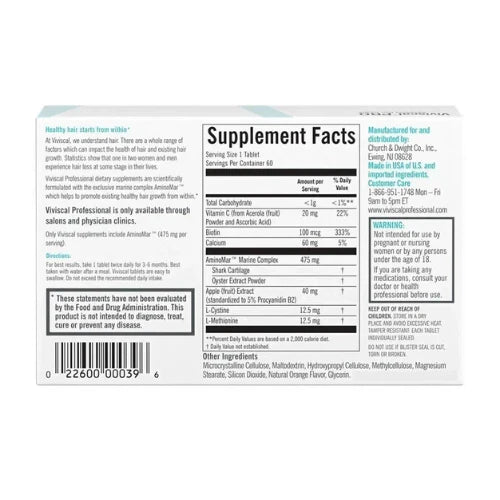 Viviscal Pro Advanced Hair Growth Supplement 180 Count