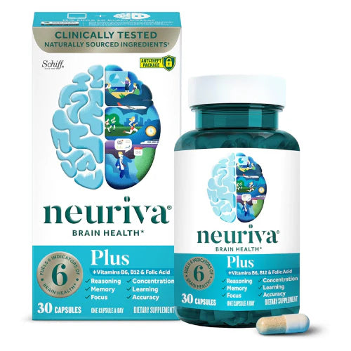Neuriva Plus Brain Supplement for Memory, Focus & Concentration – 30 Capsules