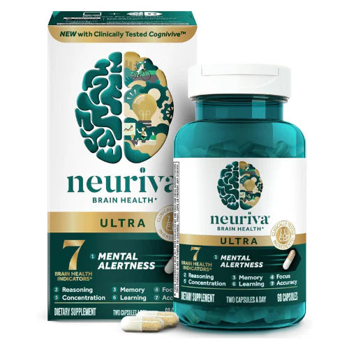 Neuriva Ultra Decaffeinated Brain Supplement – Memory, Focus & Mental Alertness Support (60 Capsules)