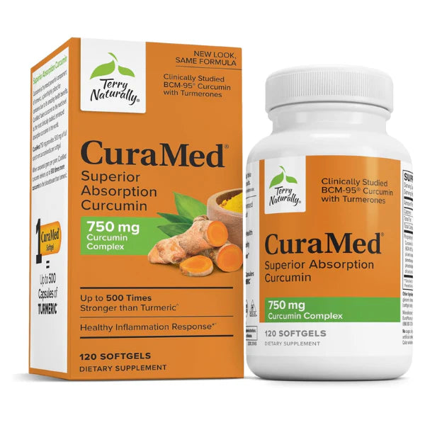 Terry Naturally CuraMed 750 mg – 120 Softgels (High-Potency Curcumin)