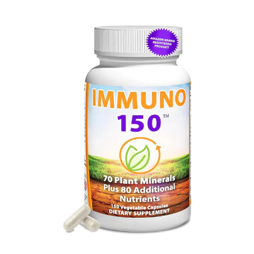 Immuno 150 – Immune Support with 150 Nutrients, 70 Plant Minerals & 13 Vitamins – 150 Veggie Capsules